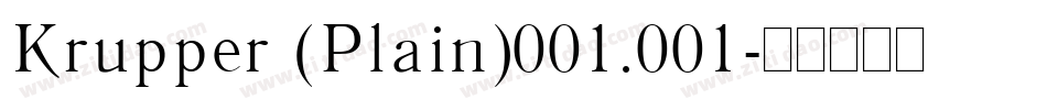 Krupper (Plain)001.001字体转换